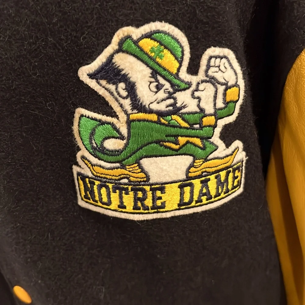 Vintage Notre Dame Holloway Varsity Jacket - Picture 3 of 11